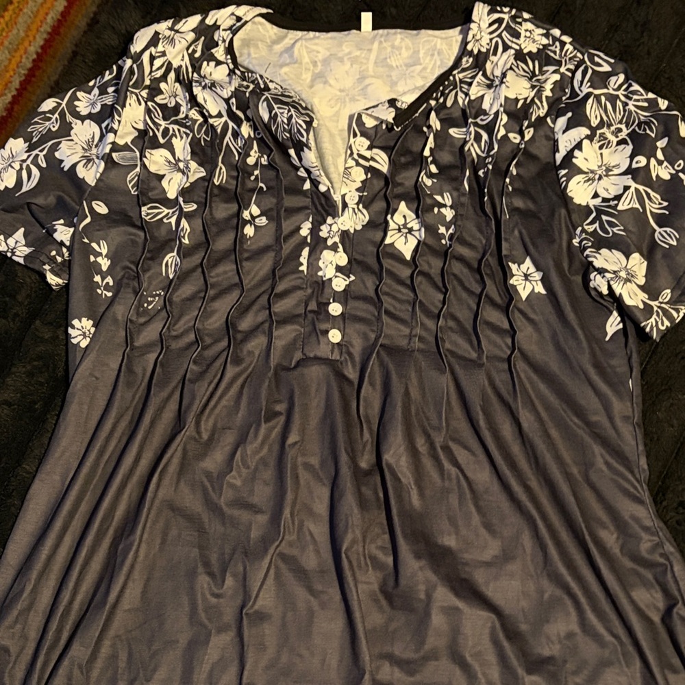 Floral Button-Down Women's Top